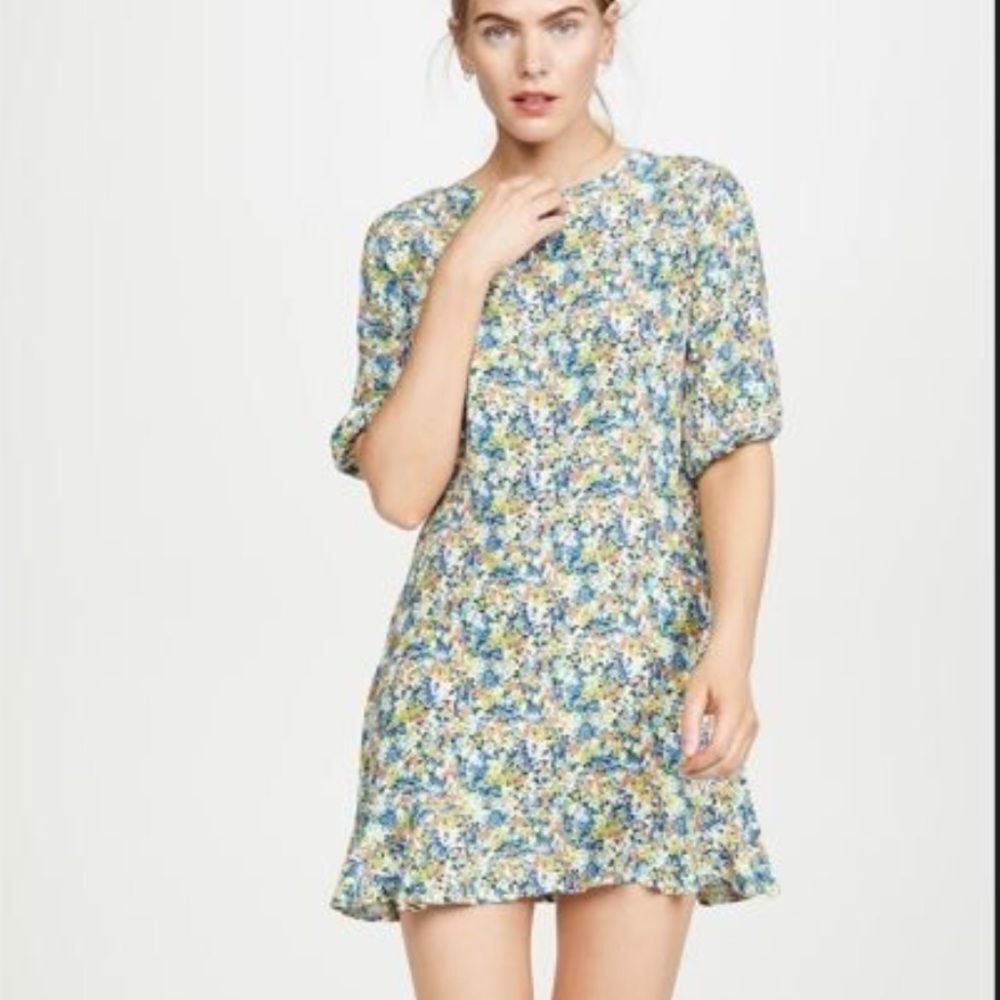 Faithfull the Brand Jeanette dress in the Vionette floral print and rayon crepe